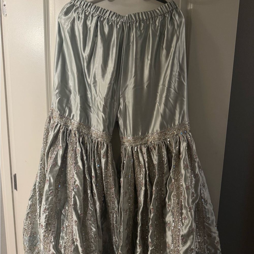 Dusty Blue and Grey Lashkara suit - Picture 4 of 6